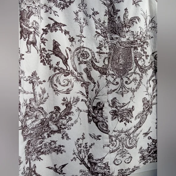 🦊Brown and White Rococo themed Animal Pencil Skirt With Pockets! - Picture 5 of 6